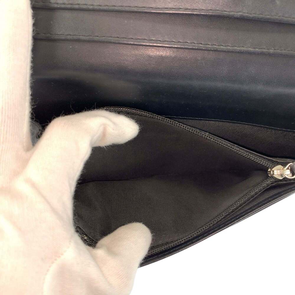 CHANEL Black Leather Logo Wallet - Picture 5 of 9